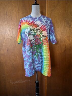 Tie-Dye Grateful Dead Skull And Roses Tee